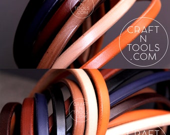 Regaliz Natural Leather Cord in 2 sizes (10X4.5 and 10X6mm) / Licorice Leather / Leather Cording / Wrist Bracelet Cord