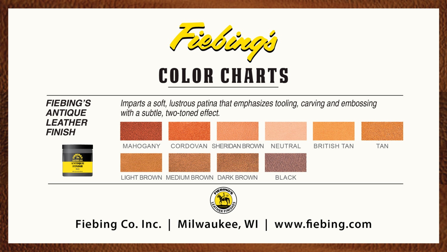 Antique Finish Fiebing's in 10 Colors 4oz/118ml/leather Dyeing/antique  Paste/used on Handtooled Leather/leather Dye Paste/leather Dyeing 
