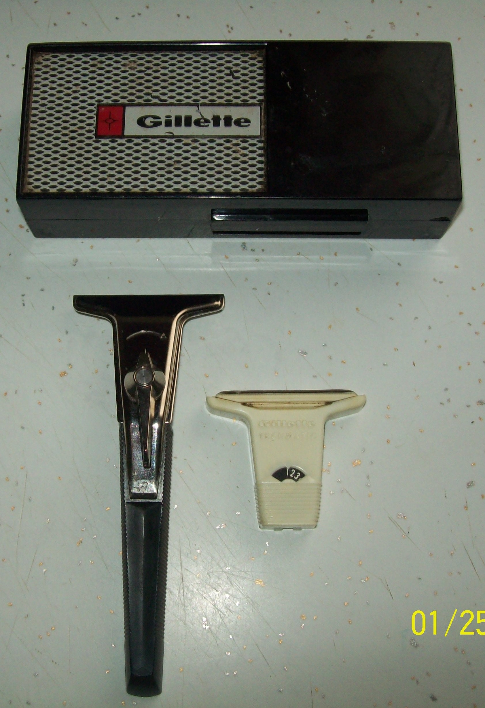 Gillette Techmatic Band Razor 1965 Original Box Vintage Etsy