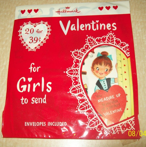 Vintage Hallmark Valentine S Unopened 20 For 39 Cents For Girls To Send