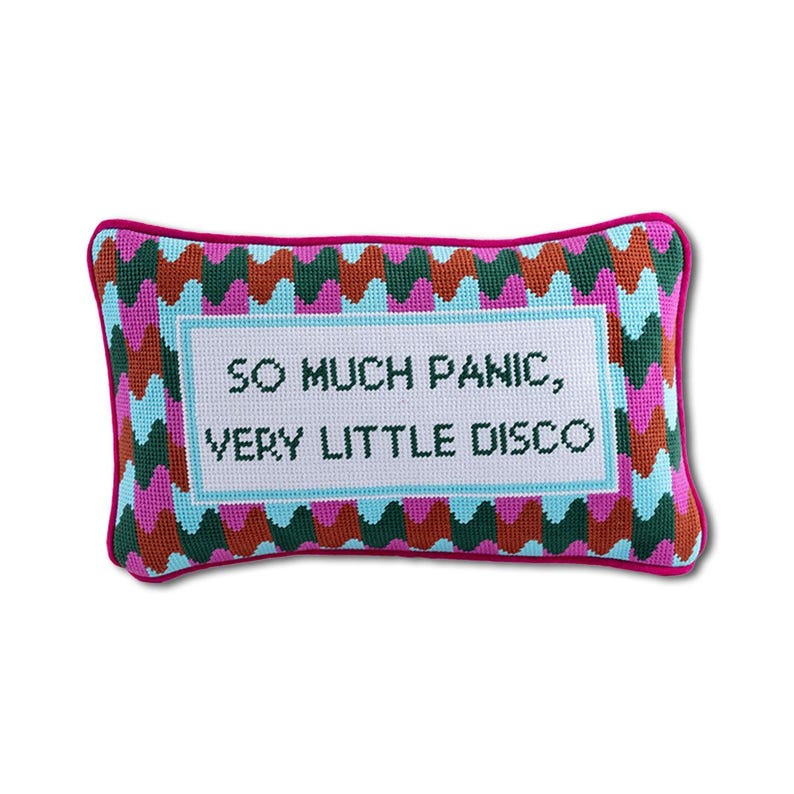 Furbish Studio Panic at the Disco Needlepoint Pillow - Thumbnail 3