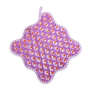 Ambroeus Pot Holder - 100% Quilted Cotton Hot Pad, Heat Resistant with Loop for Cooking and Baking, 9” x 9”