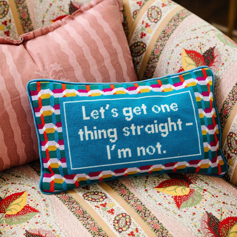Furbish Studio Carrie Needlepoint Pillow - Thumbnail 5