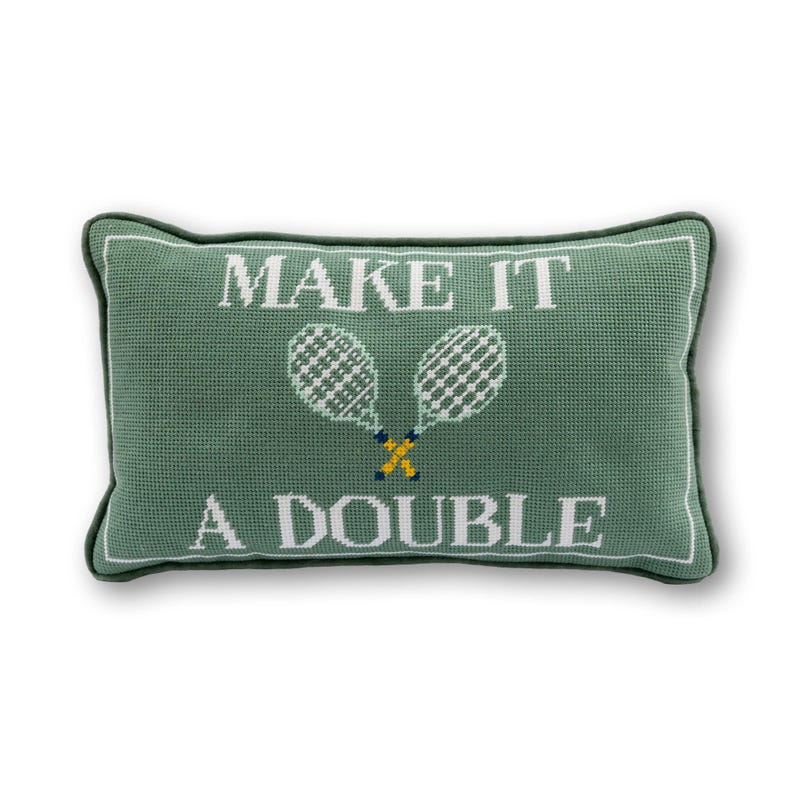 Furbish Studio Needlepoint Throw Pillow - Thumbnail 4