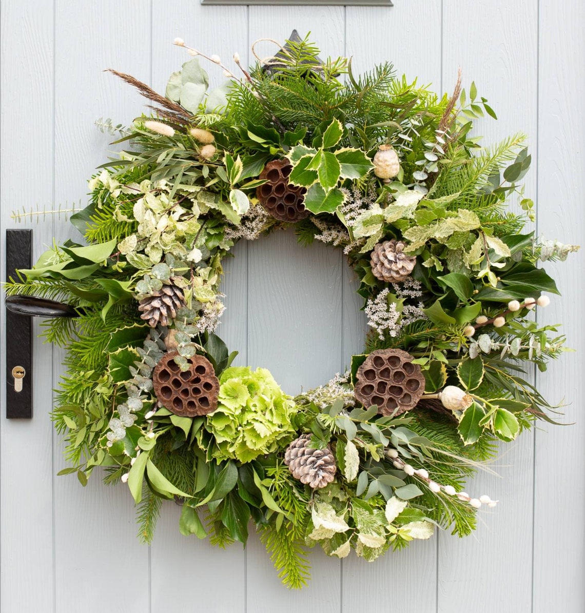 Christmas Wreath Making Kit. Festive Holiday Door Wreath.  Etsy