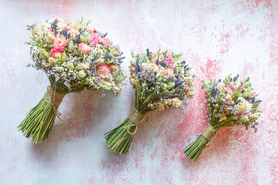 Pretty in Pink - Wedding Bouquets, Dried Wedding Flowers