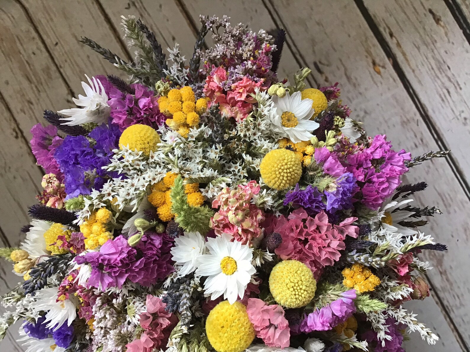 Dried Flower Wedding Bouquet. Summer Meadow Dried Flowers for Etsy UK