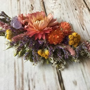 Beautiful NATURAL Bespoke Autumn Floral Comb. Dried Flowers, Wedding Hair Piece, Bride, Bridesmaid, Flowergirl, Flower Clips Accessory image 1