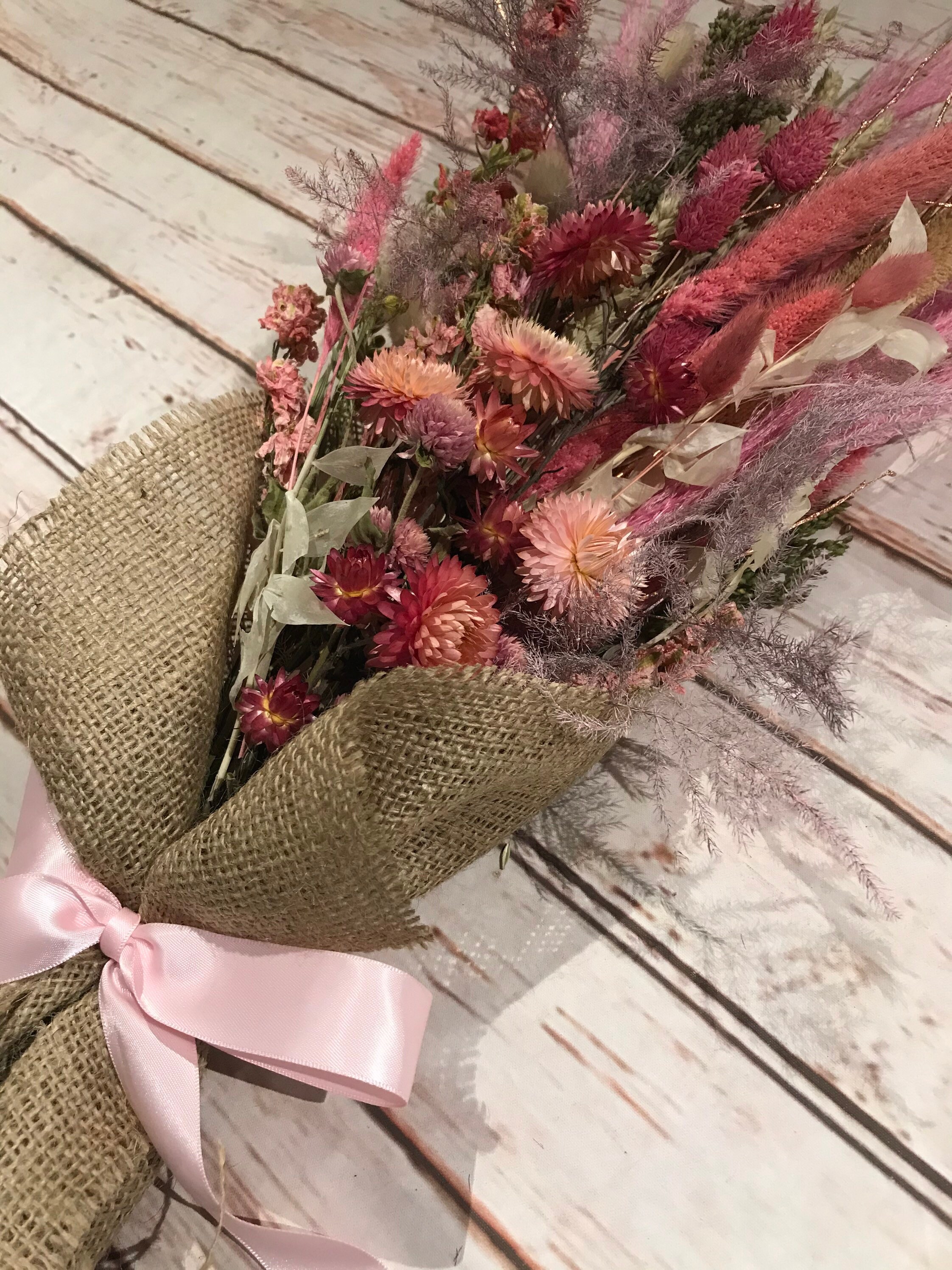 Dried Flower Gift Bouquet With Free Delivery and Gift Card Etsy UK
