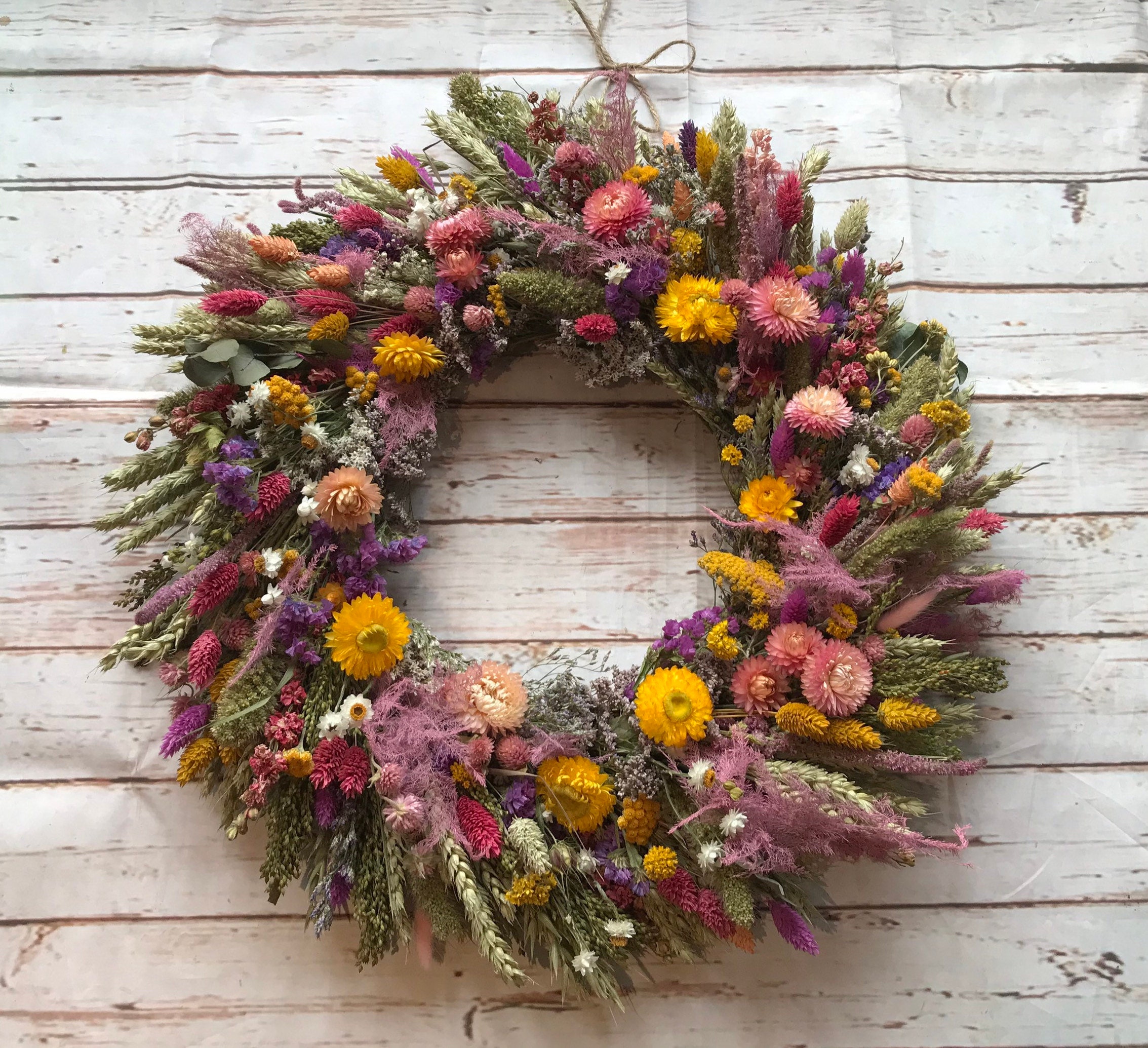 Spring Wreath Making Kit with Dried Flowers. DIY Seasonal Door Etsy