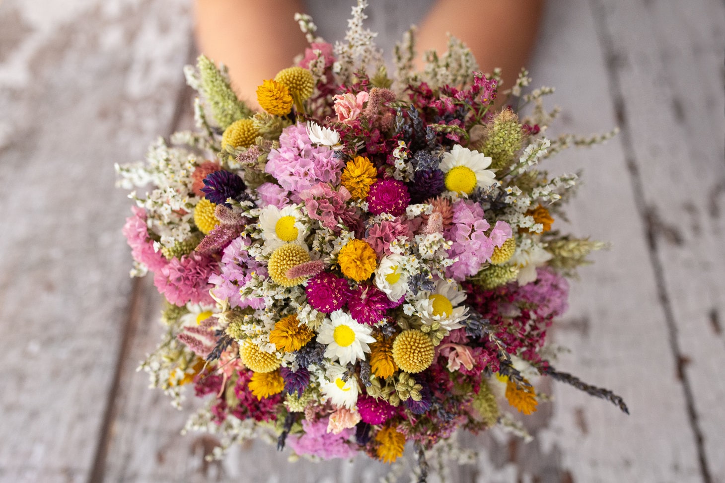 Bouquet of dried flowers Bouquet of meadow flowers blue  H50cm 100g-02093-000-010