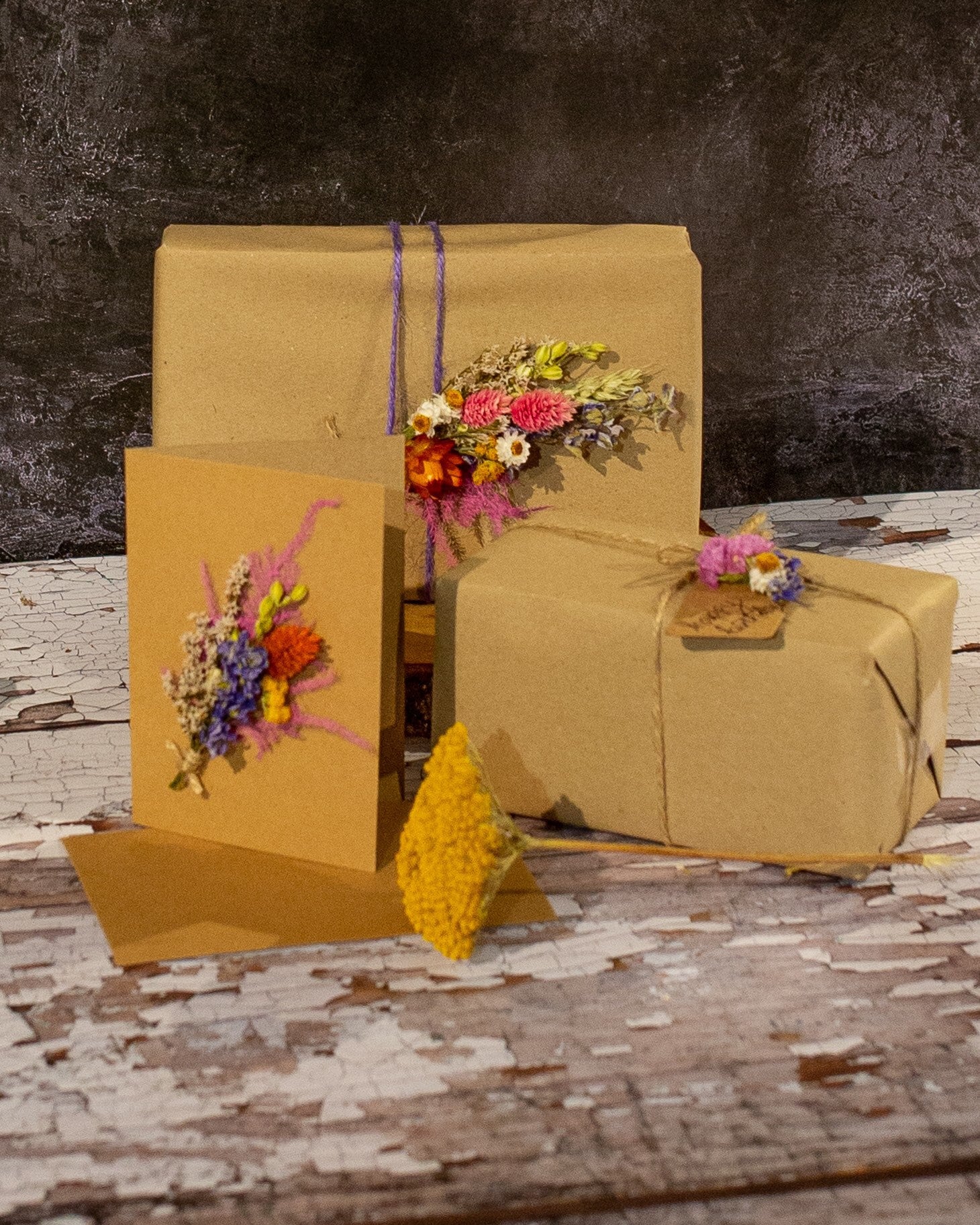 Dried Flower Craft Kit. A Selection of Flowers Cards Gift Etsy UK