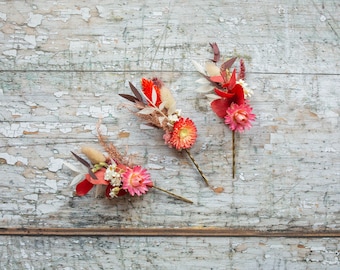 Dried Flower Hair Grips, Pins, made in any colour from natural flowers. Floral Wedding Hair Piece, Bride, Bridesmaid, Flowergirl