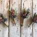 Dried Flower Buttonholes. Pink blush design by Florence and Flowers.  Matching Wedding Bouquet available for a rustic, country design 