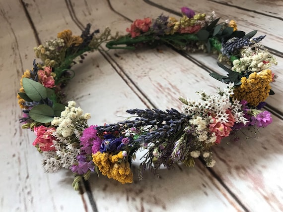 La corona de flores secas puede incluir cinta. Guirnalda de - Etsy México La corona de flores secas puede incluir cinta. Guirnalda de - Etsy México