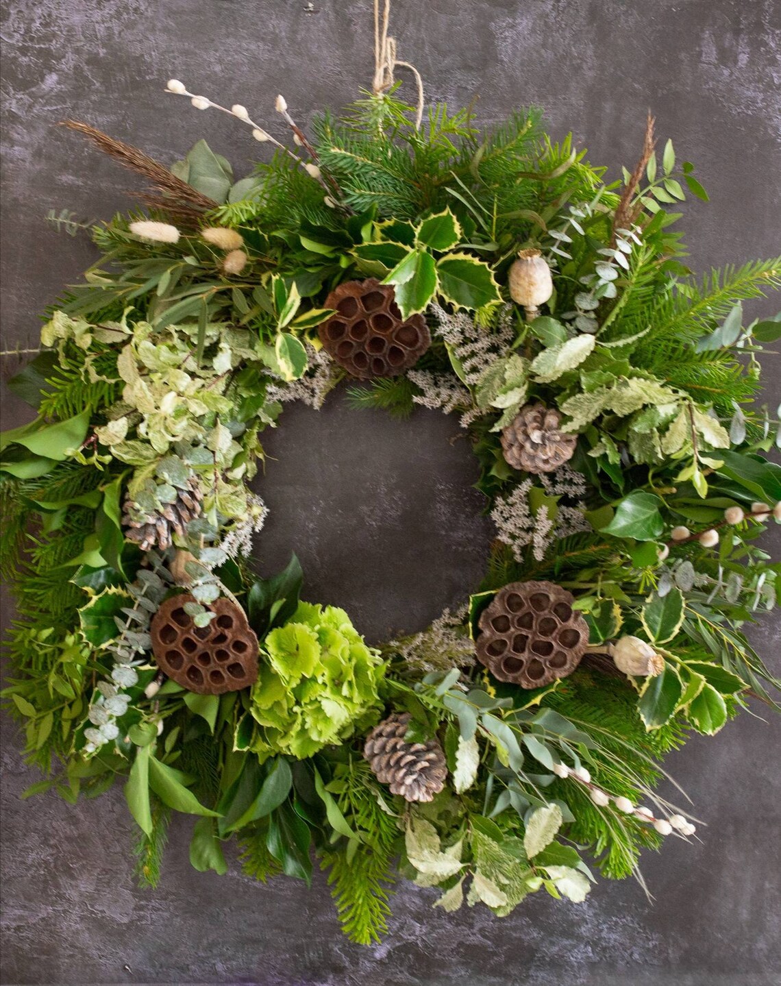Christmas Wreath Making Kit. Festive Holiday Door Wreath. Etsy