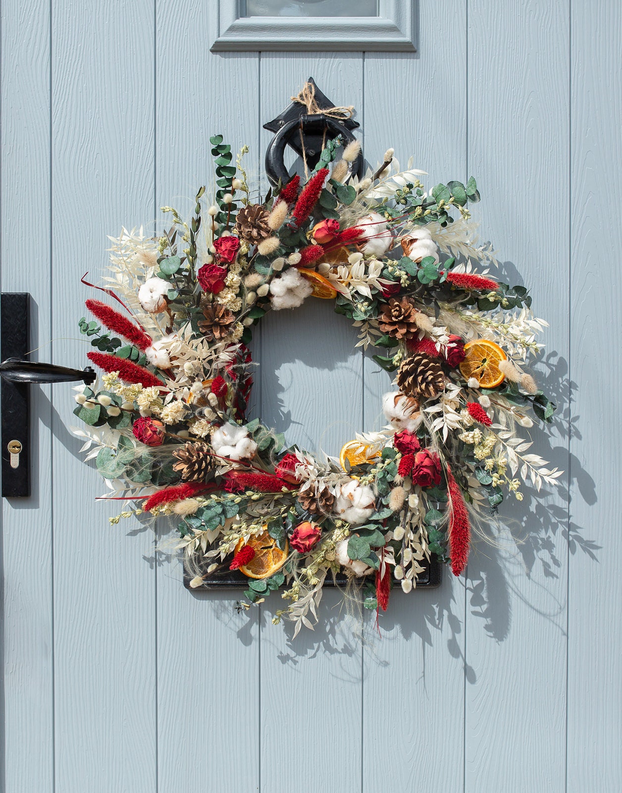 Dried Flower Wreath. A Handmade Luxurious Christmas Wreath
