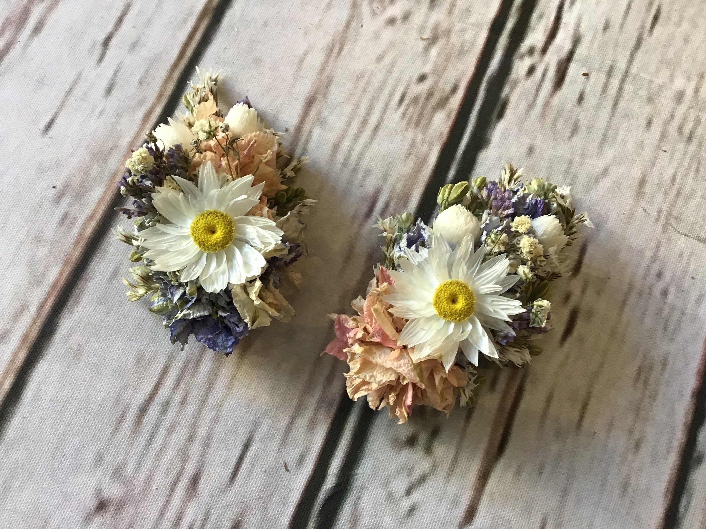 One Floral Hair Clip. Made in any Colour from Dried Flowers. Etsy