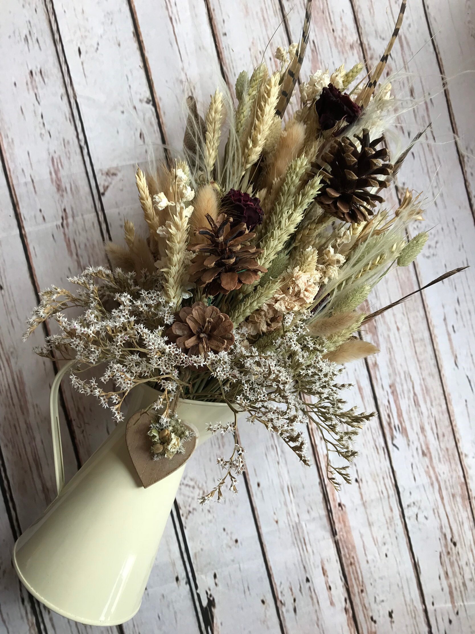 Dried Flowers for wedding home or gift. Rustic arrangement in Etsy