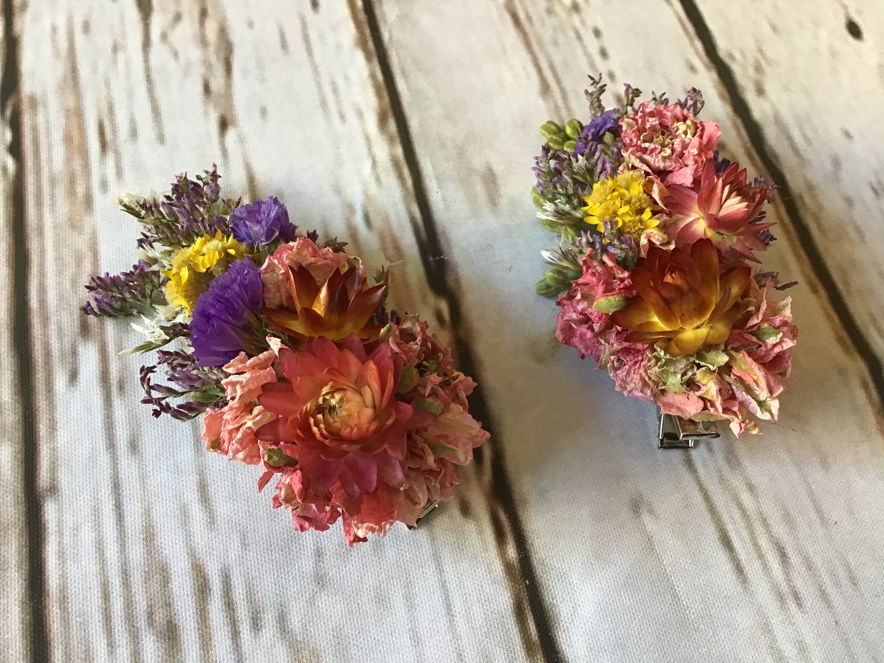 One Floral Hair Clip. Made in Any Colour From Dried Flowers. - Etsy Australia One Floral Hair Clip. Made in Any Colour From Dried Flowers. - Etsy Australia