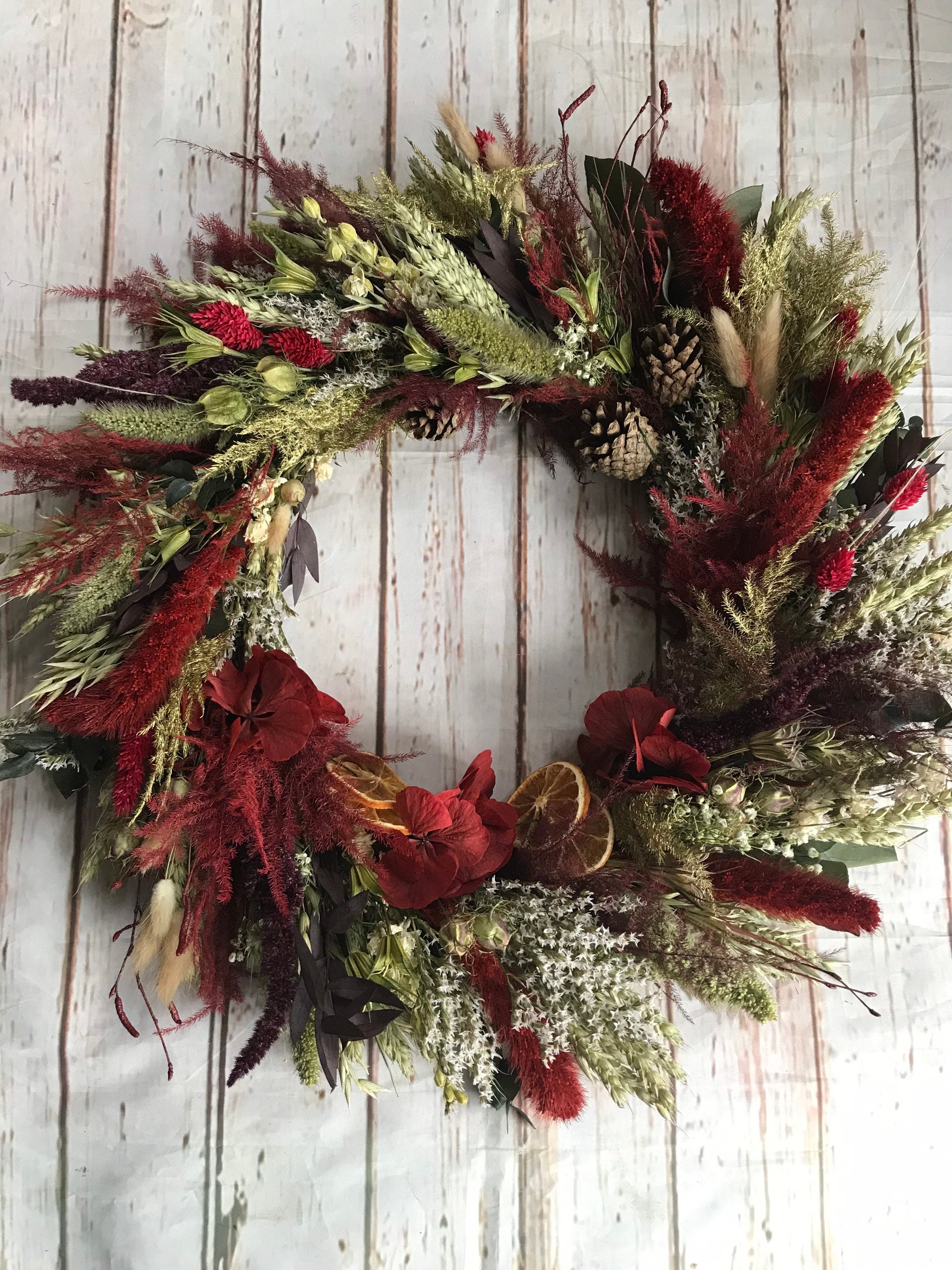 Dried Flower Wreath Making Kit for Christmas. Traditional Etsy UK