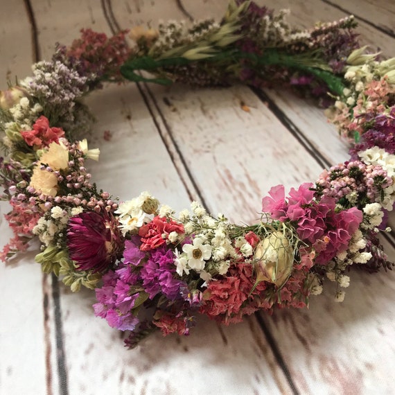 Real flower head garland discount