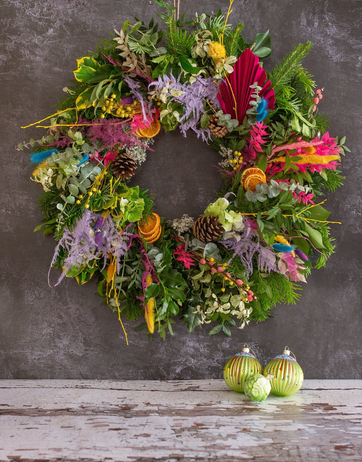 Wreath Making Kit. Fresh and Bright Christmas Holiday Door Etsy UK