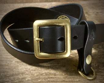 J/&J BLACK CLARINO 1.75/" PATENT LEATHER GARRISON UNIFORM DUTY BELT USA HANDMADE