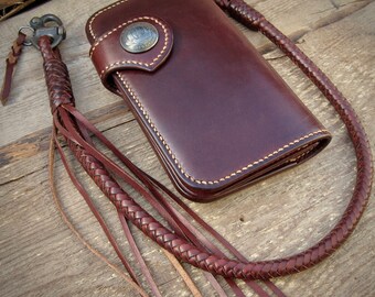 Combo large Biker wallet with Lanyard