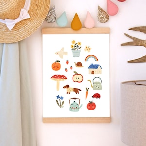 Homegrown Nursery Print - made with Liberty fabrics
