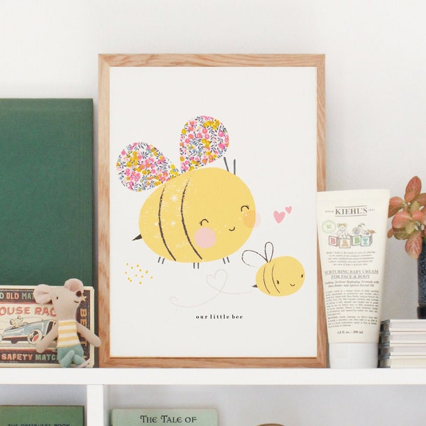 Liberty Bumble Bee Nursery Print