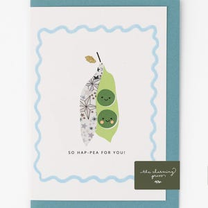 Carte de naissance Petits pois / Tissu Liberty / Carte de naissance / Cadeau pour nouveau-né / Cadeau pour bébé