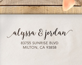 Custom Address Stamp, Personalized Stamp, Wedding Stamp, Address Stamp, Return Address Stamp, Wedding Address Stamp for Invitations, Invites