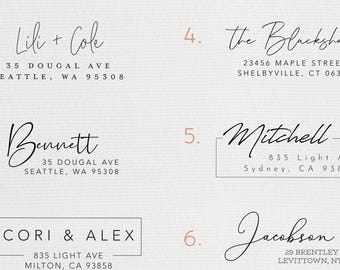 Custom Self Inking Return Address Stamp |  Personalized Self-Inking or Traditional Rubber with Wooden Handle | Closing Housewarming Gift