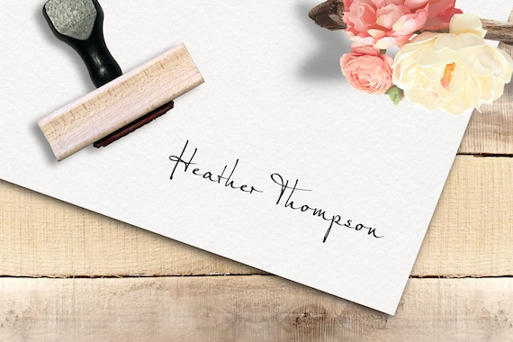 Name Stamp, Signature Stamp, Self Inking Name Stamp, Personalized Name Stamp, CHOOSE YOUR FONT, Custom Stamper, Self Ink or Wooden Handle