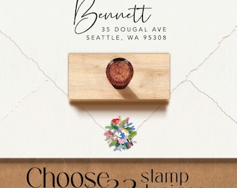 Self-Inking Return Address Stamp, Wood Custom Address Stamp, Personalized Self Ink Return Address Stamp, Custom Stamp Address, Personalized