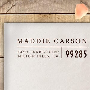 Address Stamp First and Last Name - Custom Self Inking - Perfect Impression, Never Needs Re-Inking! Order Today, Ships Tomorrow!