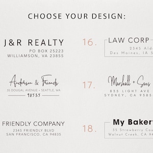 Business Address Stamp, Custom Stamp for Business, Company Address Stamp, Self Ink Return Address Stamp, Wood, Company Stamp, For Realtor