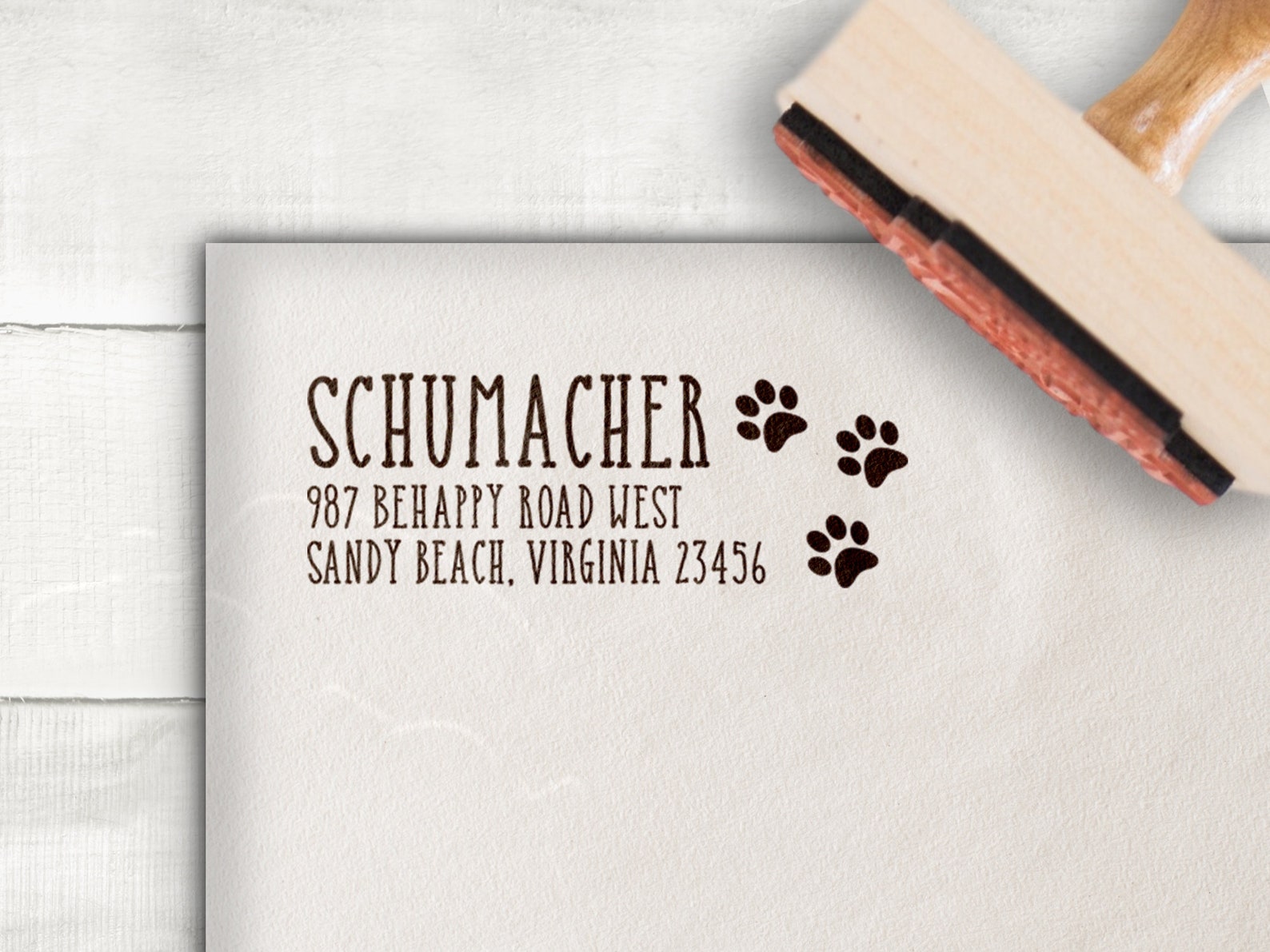 Pet Return Address Stamp Custom Paw Print Dog & Cat Address Etsy