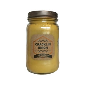 Cracklin Birch Scented Beeswax Mason Jar Candle | 16 Oz