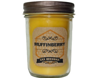 Muffinberry Scented Beeswax Mason Jar Candle | 8 oz