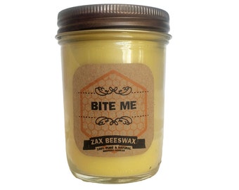 Bite Me Scented Beeswax Mason Jar Candle | 8 oz