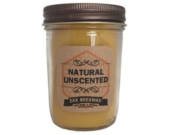 Pure Beeswax Mason Jar Candle | 8 Oz