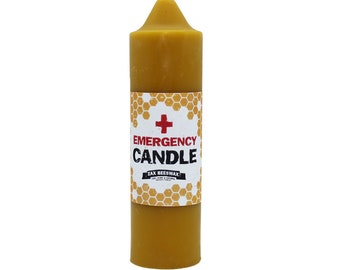 100% Pure Beeswax Emergency Candle | 6X2