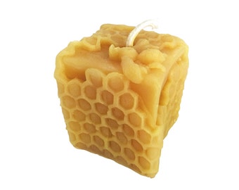 Pure Beeswax Square Skep Votive Candle