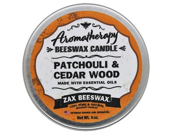 Patchouli & Cedarwood Aromatherapy Beeswax Travel Tin | 4 Oz