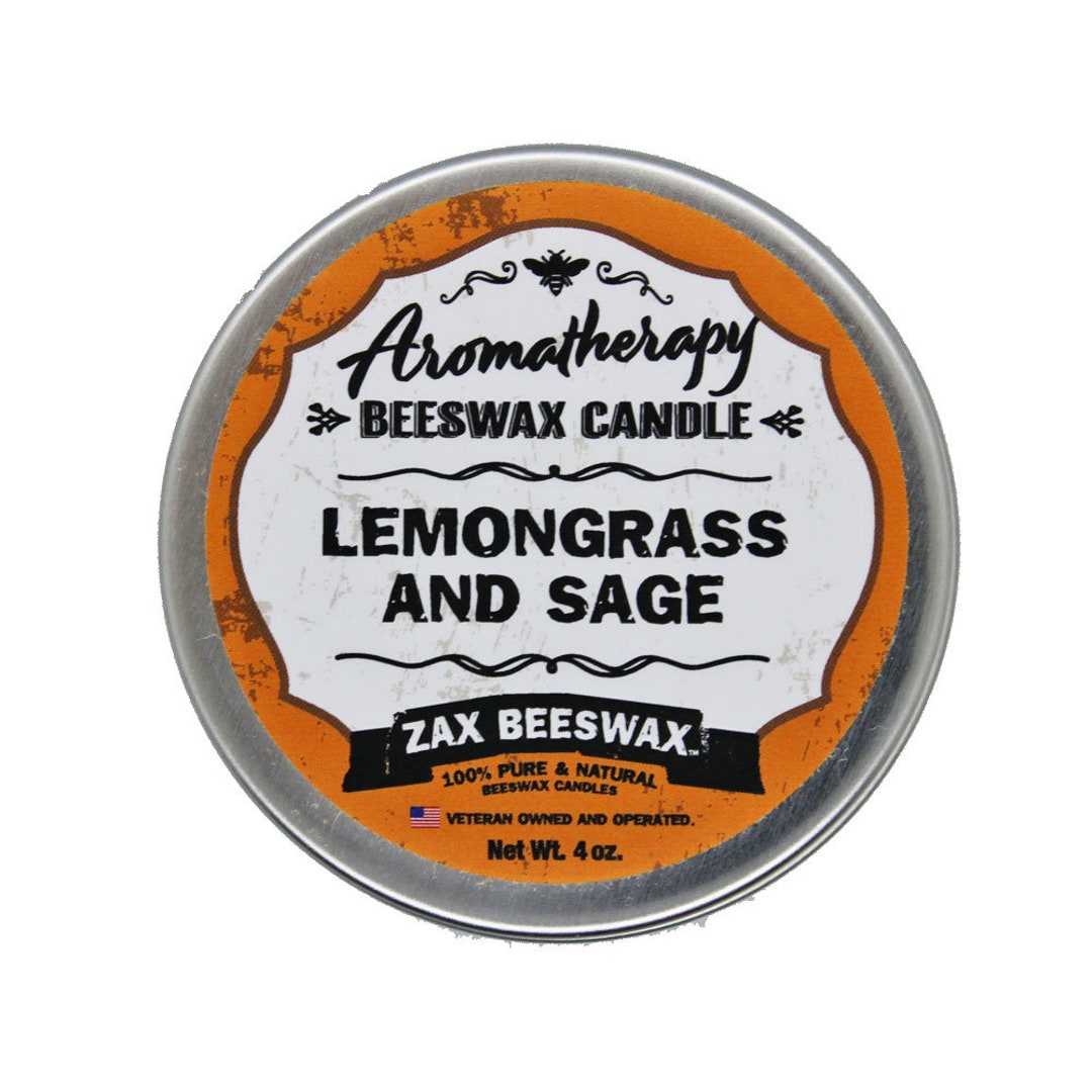 Lemongrass & Sage Aromatherapy Beeswax Travel Tin | 4 Oz - Etsy