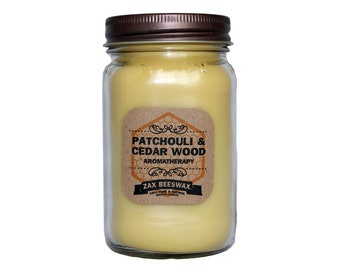Citrus Mint Essential Oil Beeswax Mason Jar Candle 16 Oz | Etsy