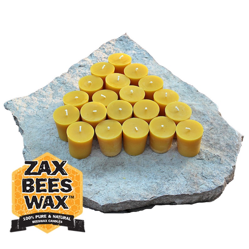 100 Pure & Natural Beeswax Votive Candles Bulk 20 Pack Etsy