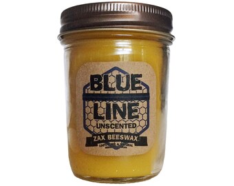 Blue Line "Natural Unscented" Scented Beeswax Mason Jar Candle | 8 oz